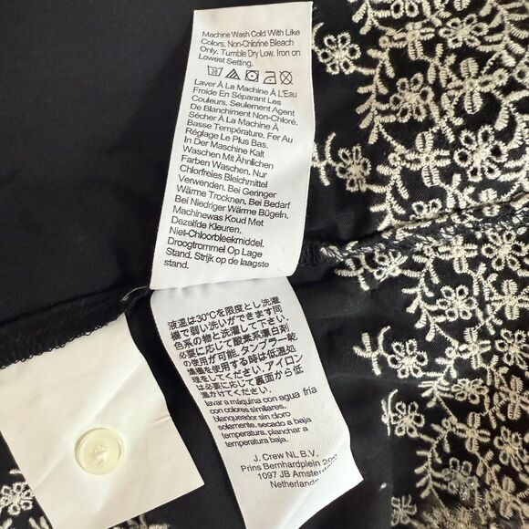 MADEWELL Embroidered Scalloped Tank S Jet Black Button Up Scoop Neck NWT B43 - Picture 5 of 6